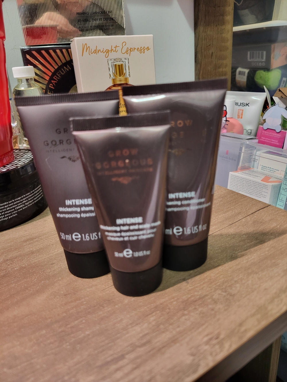 GROW GORGEOUS Intense Thickening Shampoo & Conditioner Plus Mask (Travel Size)